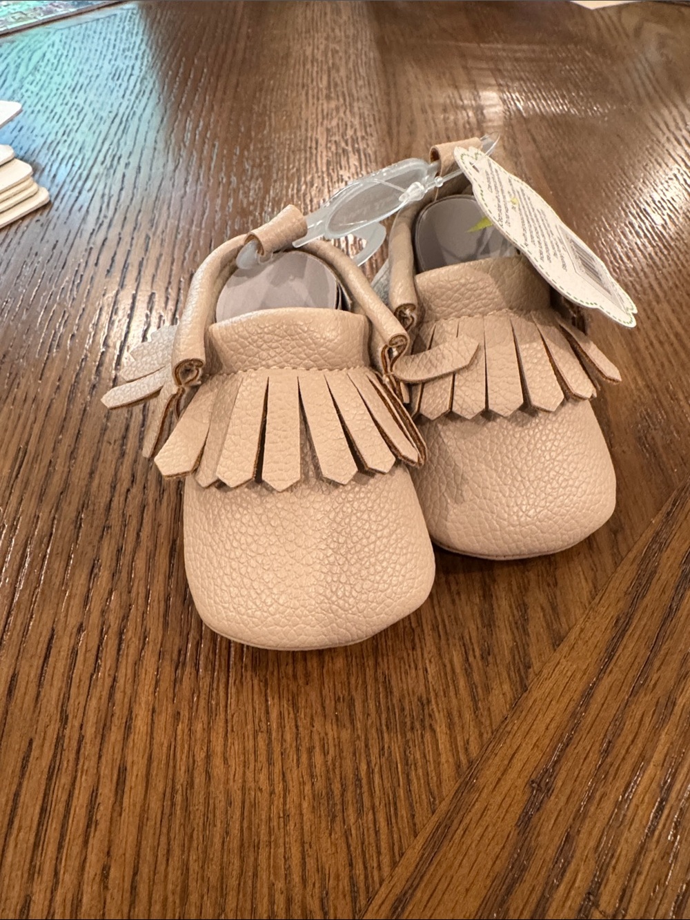 Fringed Baby Moccasins - Blush Kids Shoes